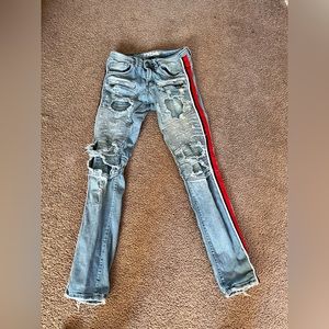 Preme denim buckle pants